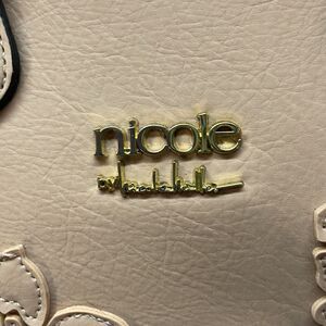 Nicole Miller Handbag Tote Embossed Floral Pattern